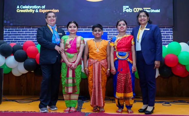 Young performers with academic leaders · Esperanza Arts Fest 2026